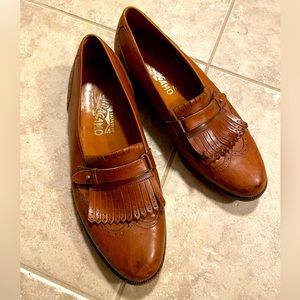 ABSOLUTELY GORGEOUS VINTAGE SALVATORE FERRAGAMO LEATHER FRINGE LOAFERS SIZE 8D